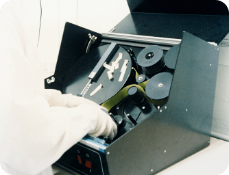 Machine used for microfilm duplication of 35mm reels