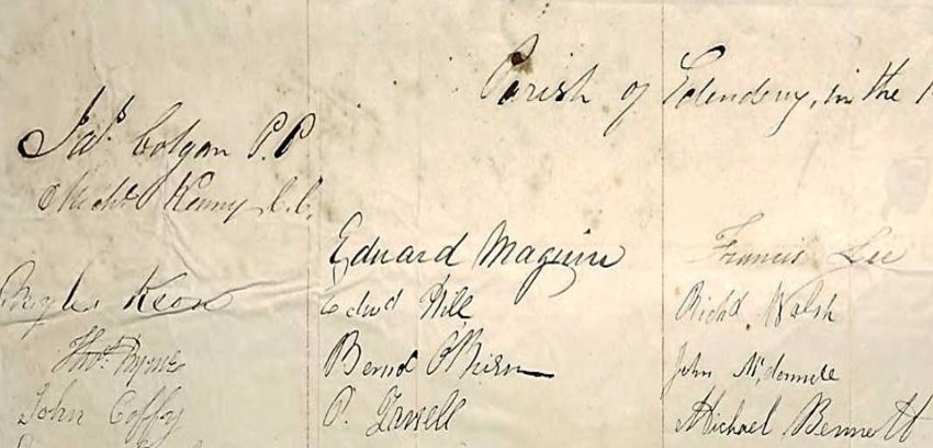 A section of the Morpeth Roll captured in the digitisation process
